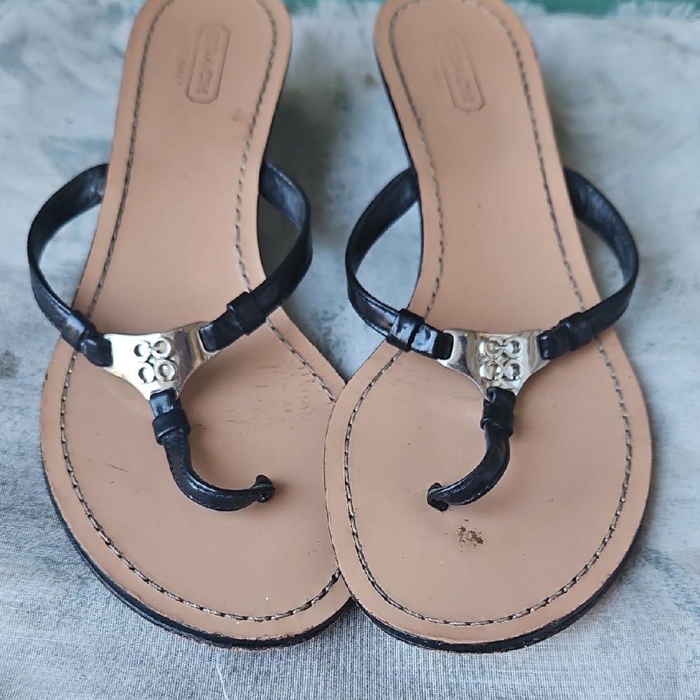 Coach Women's Black Sandals - Picture 3 of 6